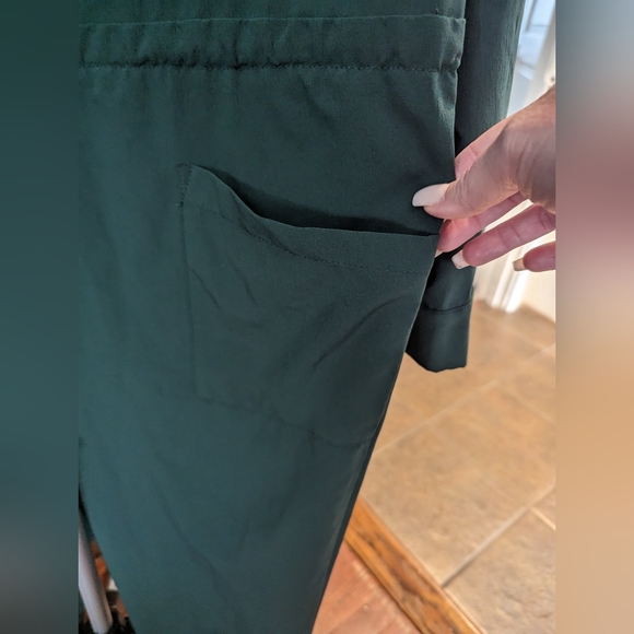 Emerald green one piece jumpsuit size L - Picture 5 of 8